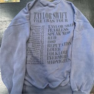 TAYLOR SWIFT BLUE CREWNECK ERAS TOUR